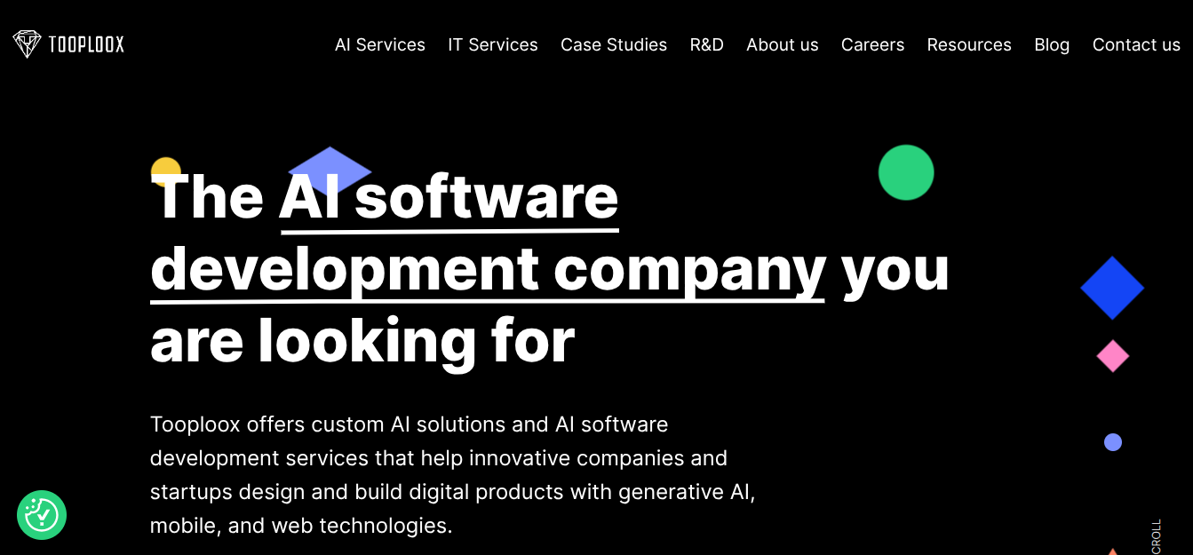 a snapshot of the company mentioned under the list of top best  ai development companies in the world